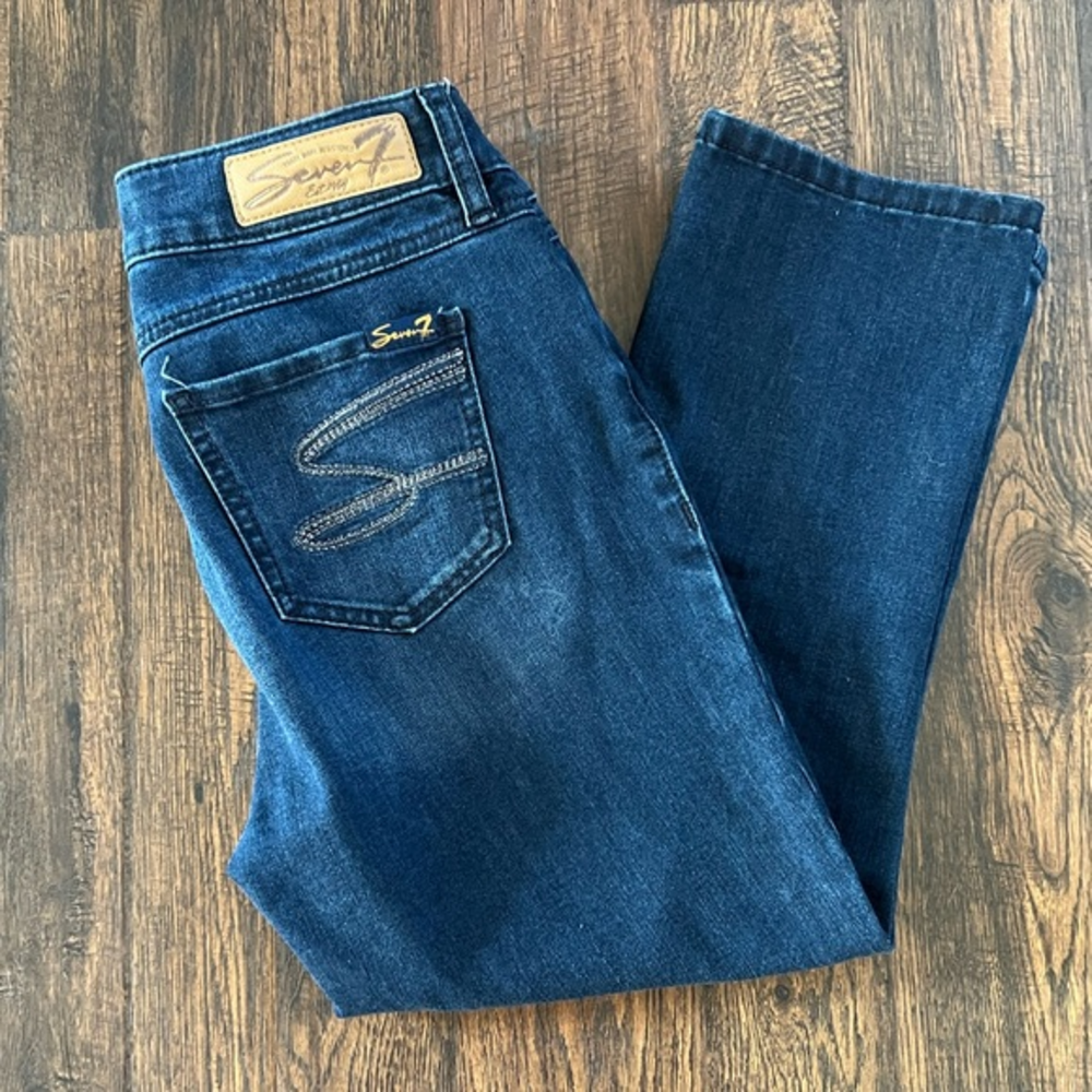 Seven7 Women’s Skinny Capris Dark‎ Wash Size 4